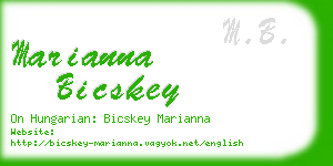 marianna bicskey business card